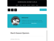 Tablet Screenshot of dominionderbygirls.net
